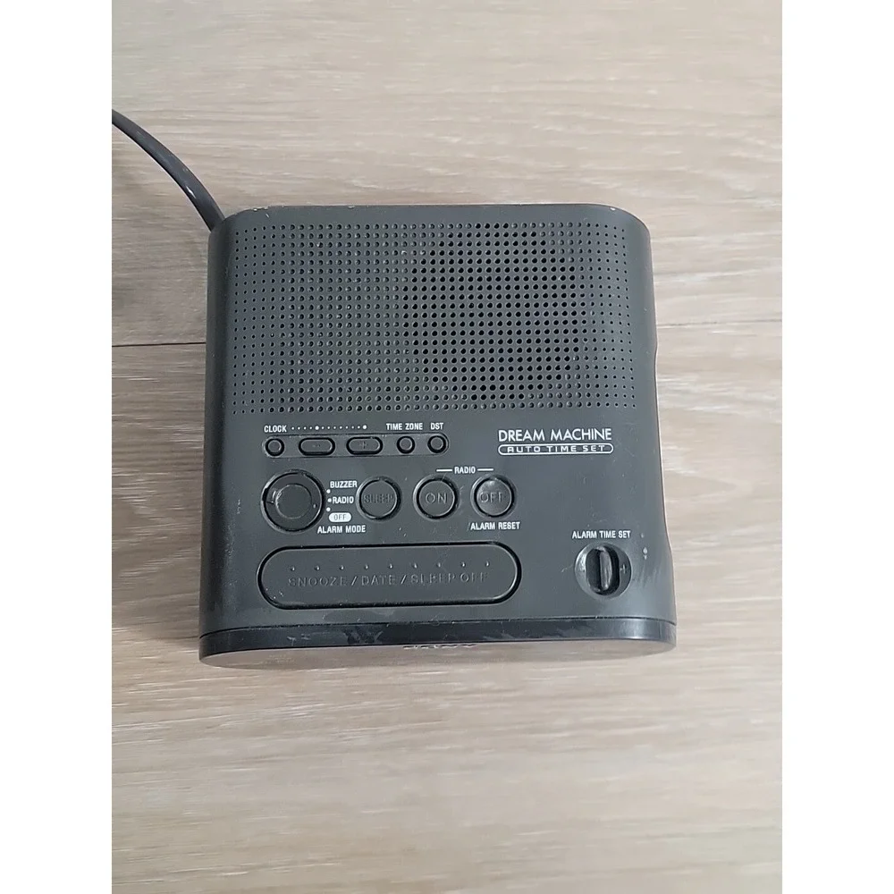 Sony Dream Machine Auto Time Set Dual Alarm AM/FM Clock Radio ICF-C218